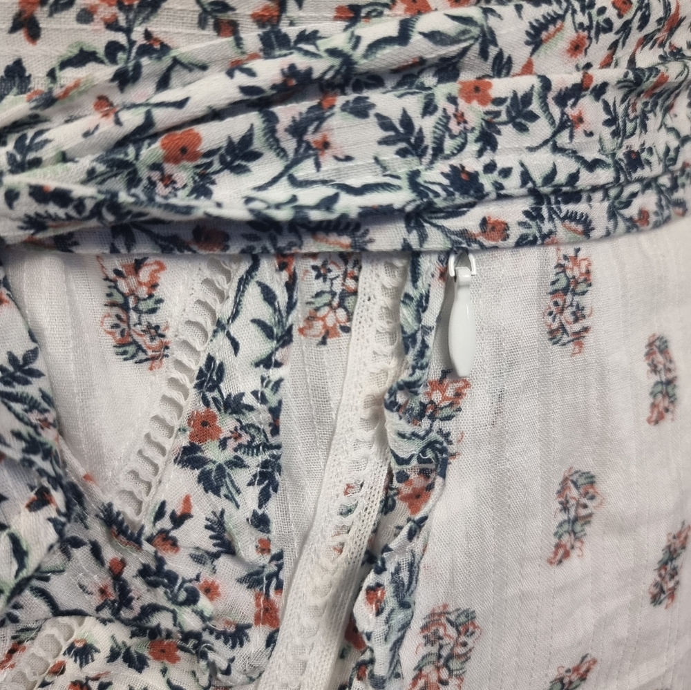 Veronica Beard White Floral Dress Sz 12 - Picture 9 of 14